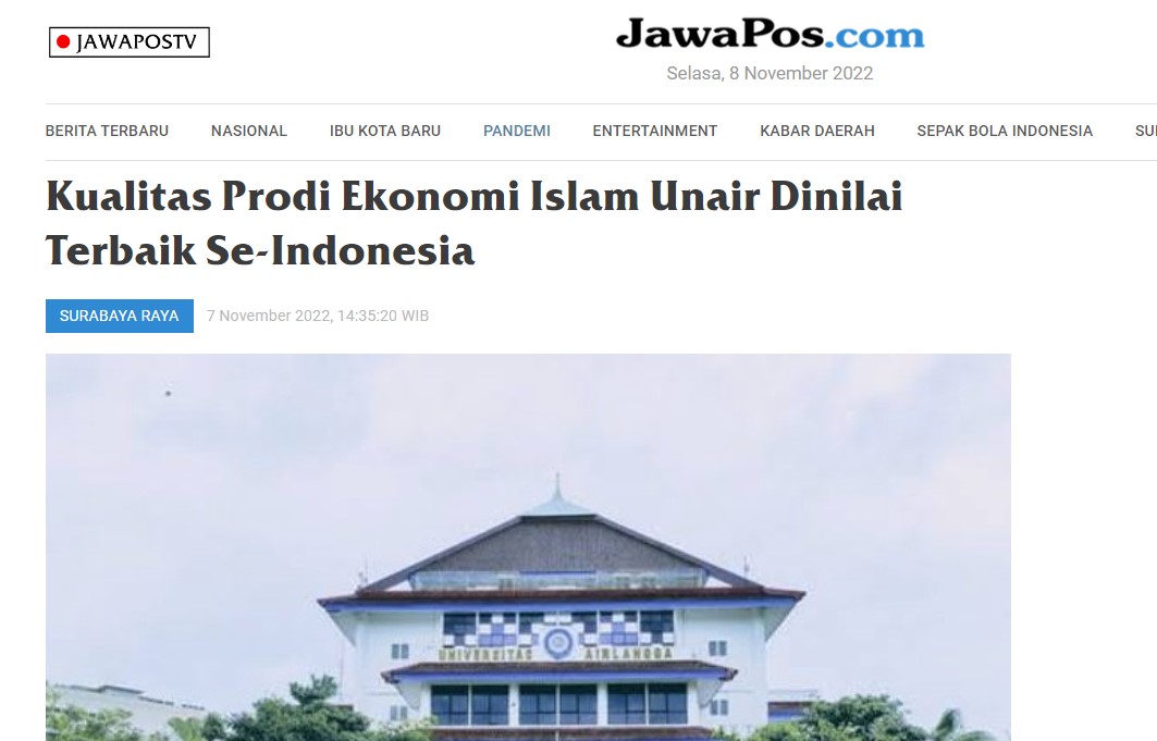 The Quality of Unair's Islamic Economics Study Program is considered the best in Indonesia